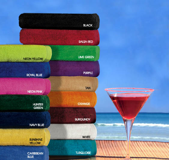 Beach Towels wholesale manufacturer of plain and custom embroidered