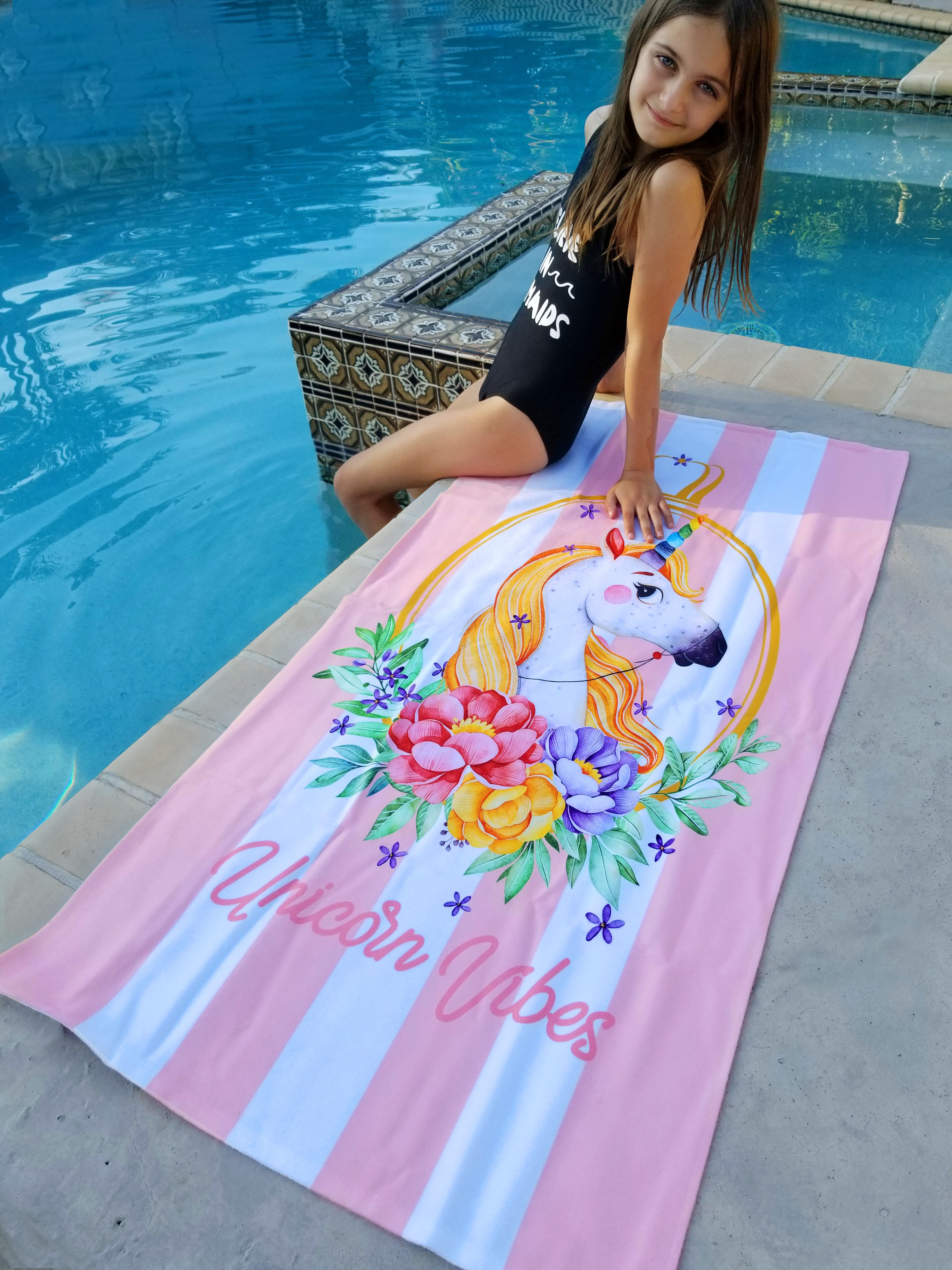 Amazing Unicorn Full Color beach towels for kids SHIPPING INCLUDED